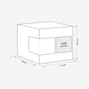 Kutija za šalicu Gifty - dimenzije