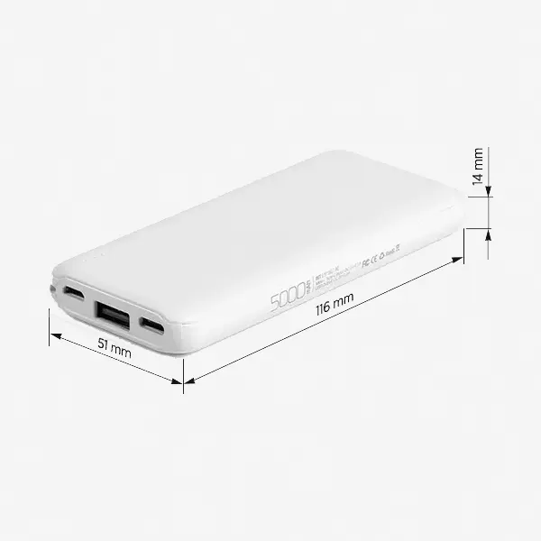 Power bank Bit - dimenzije