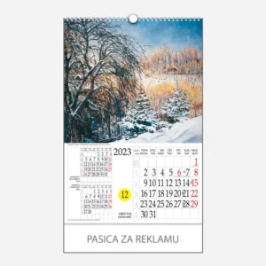 Kalendar s rotacijskim krugom Marija Čukelj 2023 - siječanj