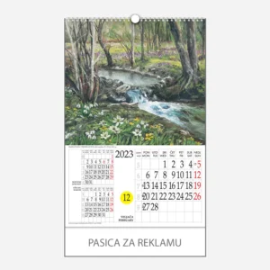 Kalendar s rotacijskim krugom Marija Čukelj 2023 - veljača