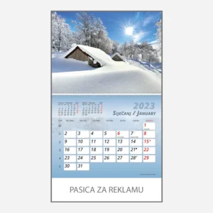 Zidni kalendar Hrvatska-krajolici 2023 - siječanj