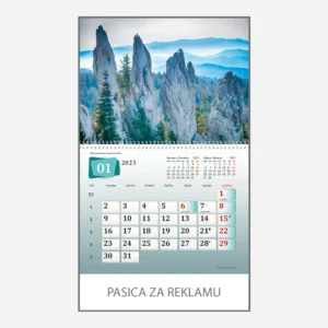 Zidni kalendar Nacionalni parkovi 2023 - siječanj