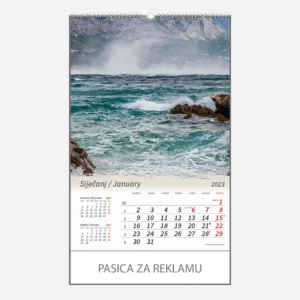 Zidni kalendar Uz obale Jadrana 2023 - siječanj