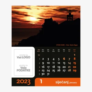 Stolni CD kalendar Krajolici 2023 - siječanj