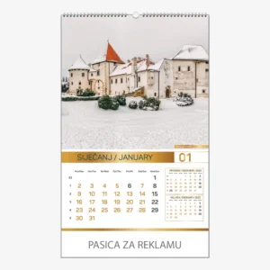 Zidni kalendar Putujem Hrvatskom 2023 - siječanj