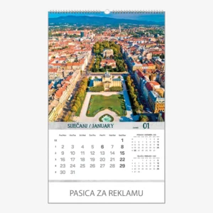 Zidni kalendar Razglednice Hrvatske 2023 - siječanj